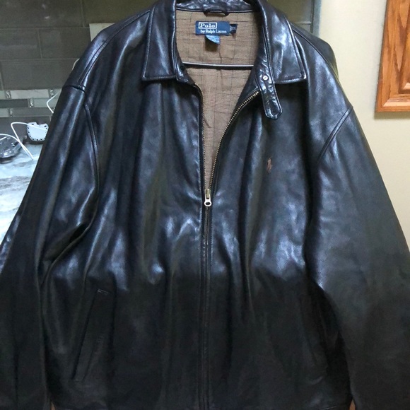 Bomber Xxl Jacket Brown Leather Ralph Lauren tdsQChrx